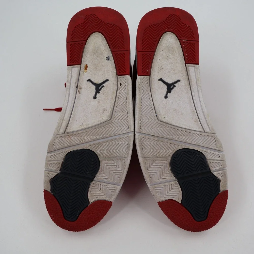 Jordan 4 Retro FIBA Mens Size‎ 13 Red Obsidian White CI1184-617 Laser Etched